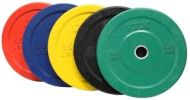 10lbs Olympic 2" Solid Bumper plate with steel insert-Green (not sold by pound)