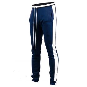 Color: Blauw, Size: L - Men's casual leggings sport trousers