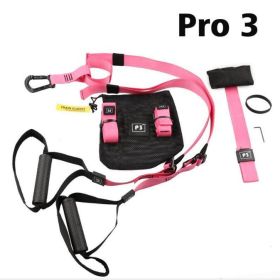 Color: Pink, style: Pro3-2 pcs, quantity:  - Suspension Training System Resistance Band