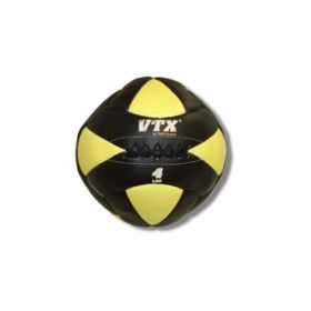 4 lb Leather Wall Ball (Black/Yellow)