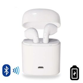 Color: White - Dual Chamber Wireless Bluetooth Earphones With Charging Box