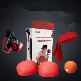 Color: Red - Head-Mounted Boxing Speed ball