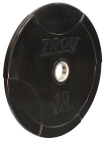 10 lbs Olympic 2"  Black Solid Bumper Plate With Steel Insert