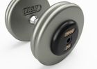 135 lb Pro-Style Rubber Dumbbell with Contoured Handle and Rubber Endcaps