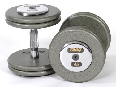 7.5 lb Pro-Style Iron Dumbbell with Straight Handle and Chrome Endcaps