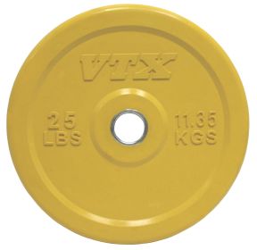 25 lbs Olympic 2" Solid Bumper plate with steel insert-Yellow