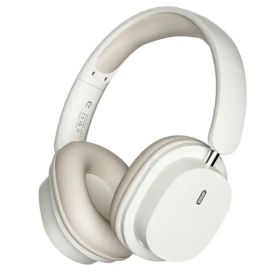 Wireless Headsets Noise Canceling Ear Buds Longer Playtime Foldable Earphones Support Dual Device Connection For Cell Phone Laptop White