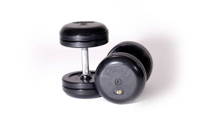 Pro-Style Rubber Dumbbell 5-50 lb Set (5 lb Increments)