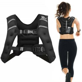 30LBS Workout Weighted Vest with Mesh Bag Adjustable Buckle