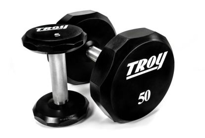 12-Sided Urethane Encased Dumbbell 55-75 lb Set (5 lb Increments)