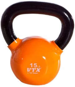 15 lb Vinyl Kettlebell (Orange)