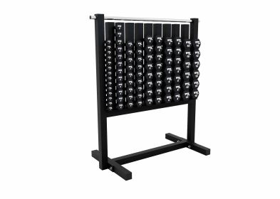 Lockable Accessory Rack for 6 pairs of 12 or 15 lbs Vinyl or Neoprene Dumbbells